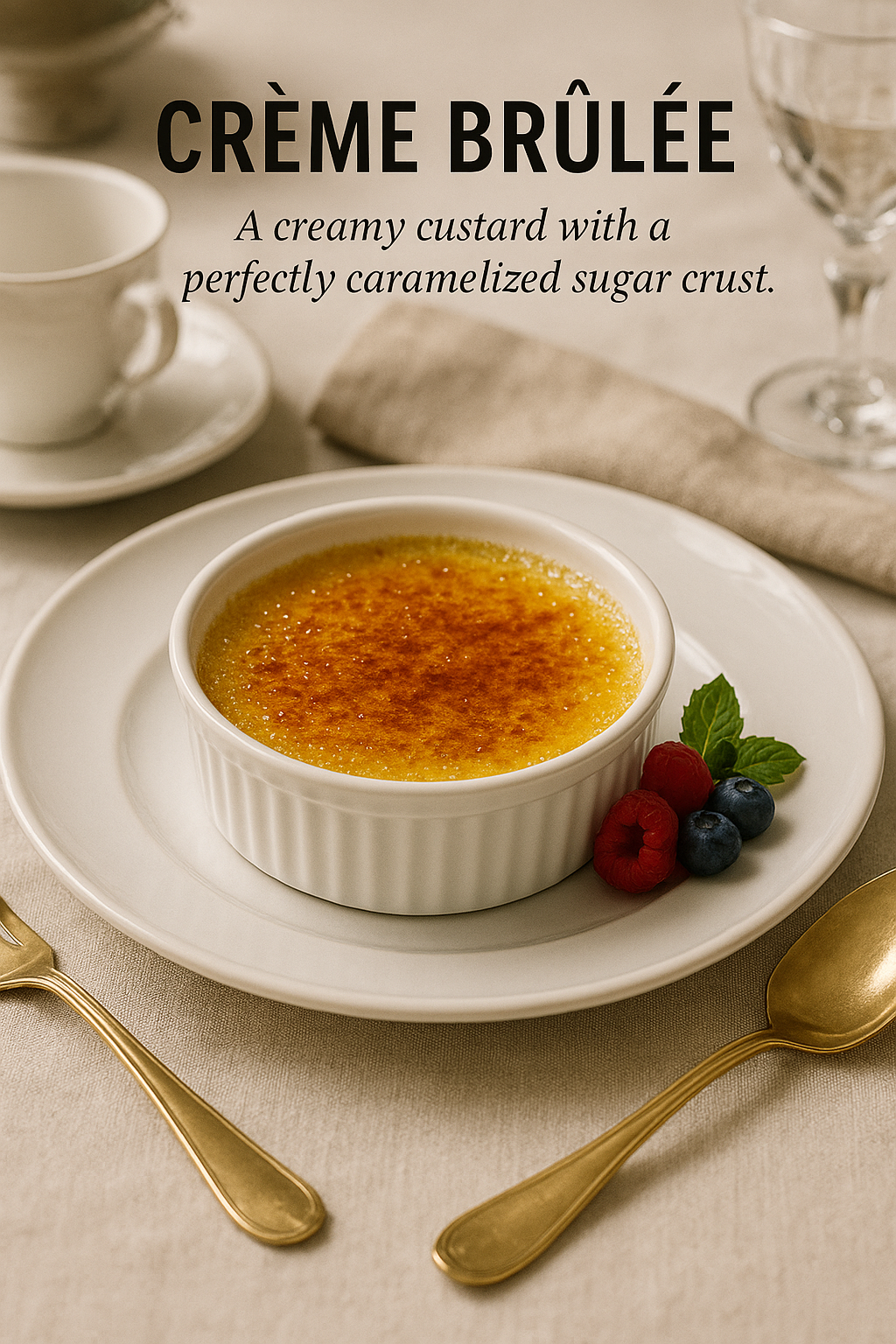 Crème brûlée à la vanille